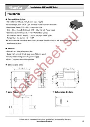 CDEP105NP-0R8MC-88 datasheet  